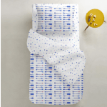 Set of single bed sheets LIGHT BLUE / SPIRAL DROPS - image-1